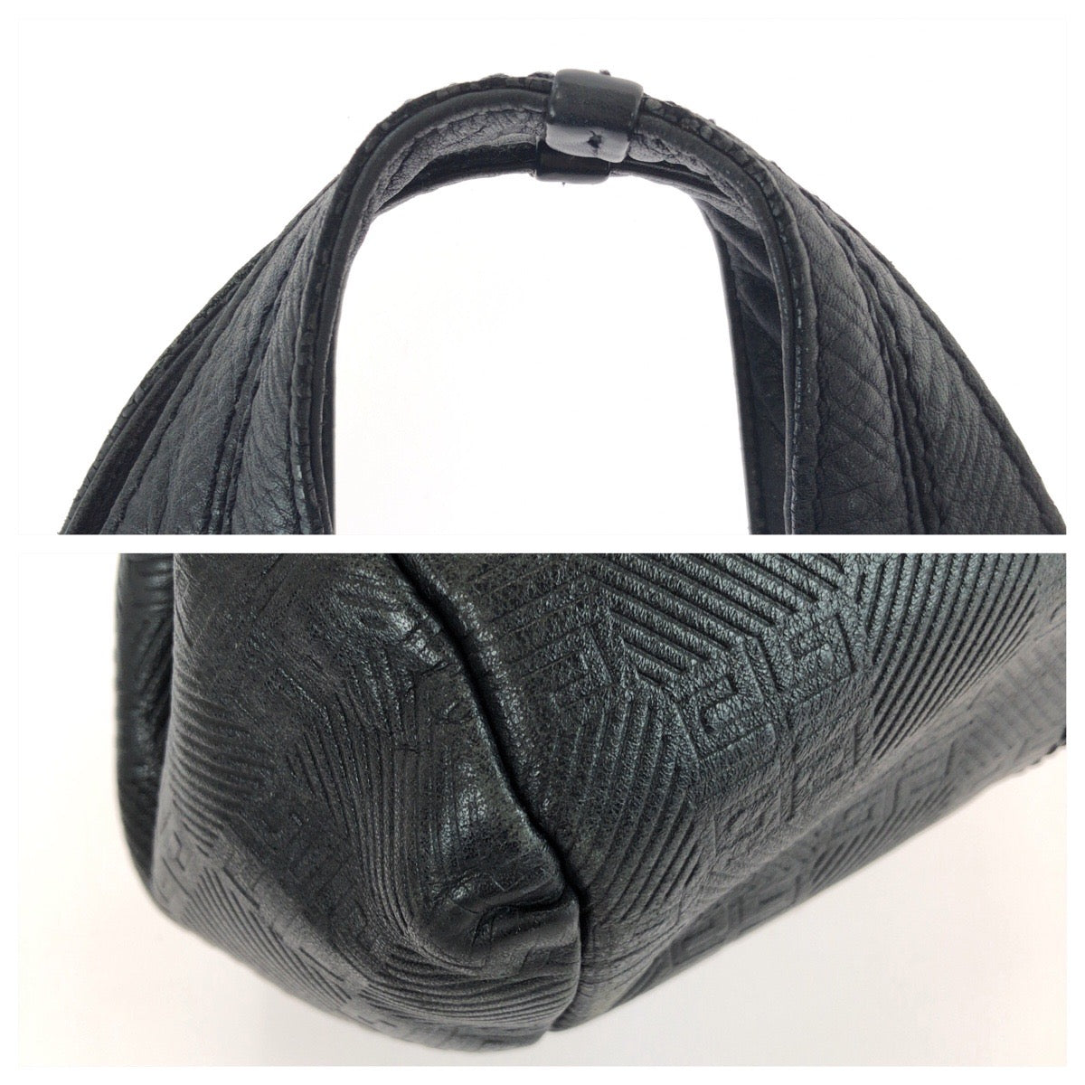 25395
GIVENCHY ジバンシィ ヴィンテージ ブラック 黒 シルバー金具 レザー トートバッグ ショルダーバッグ レディース ABP23
