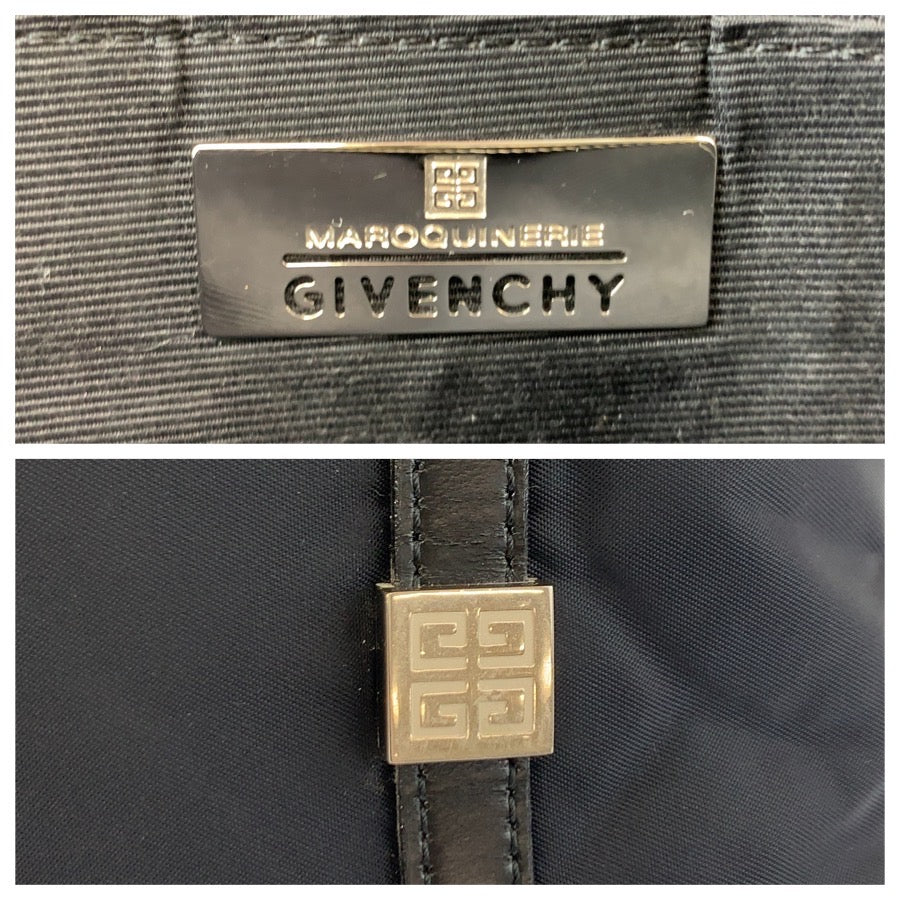 25396
GIVENCHY ジバンシィ ブラック 黒 シルバー金具 ナイロン / レザー トートバッグ ハンドバッグ レディース ABP14