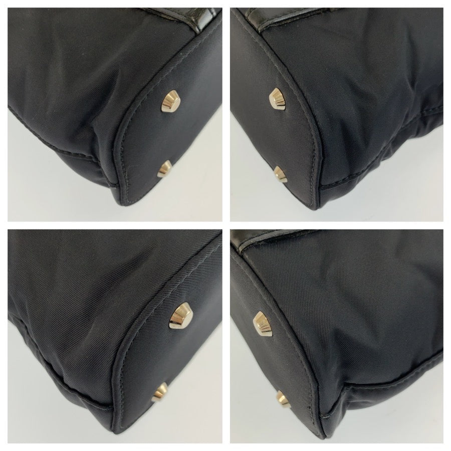 25396
GIVENCHY ジバンシィ ブラック 黒 シルバー金具 ナイロン / レザー トートバッグ ハンドバッグ レディース ABP14