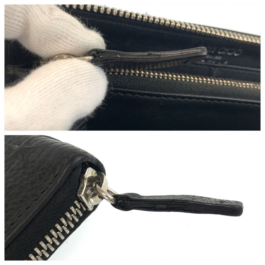 25399
JIMMY CHOO ジミーチュウ スターエンボス ブラック 黒 シルバー金具 レザー 長財布 ロングウォレット 男女兼用 メンズ ABP21