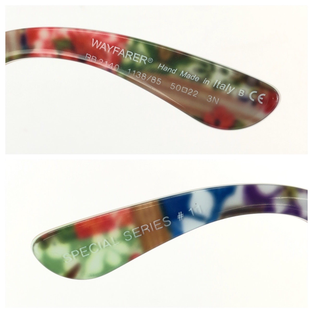 25402
Ray-Ban レイバン ウェイファーラー SPECIAL SERIES #11 マルチカラー ゴールド金具 プラスチック RB2140 1138/85 サングラス 男女兼用 ウェリントン レディース A16