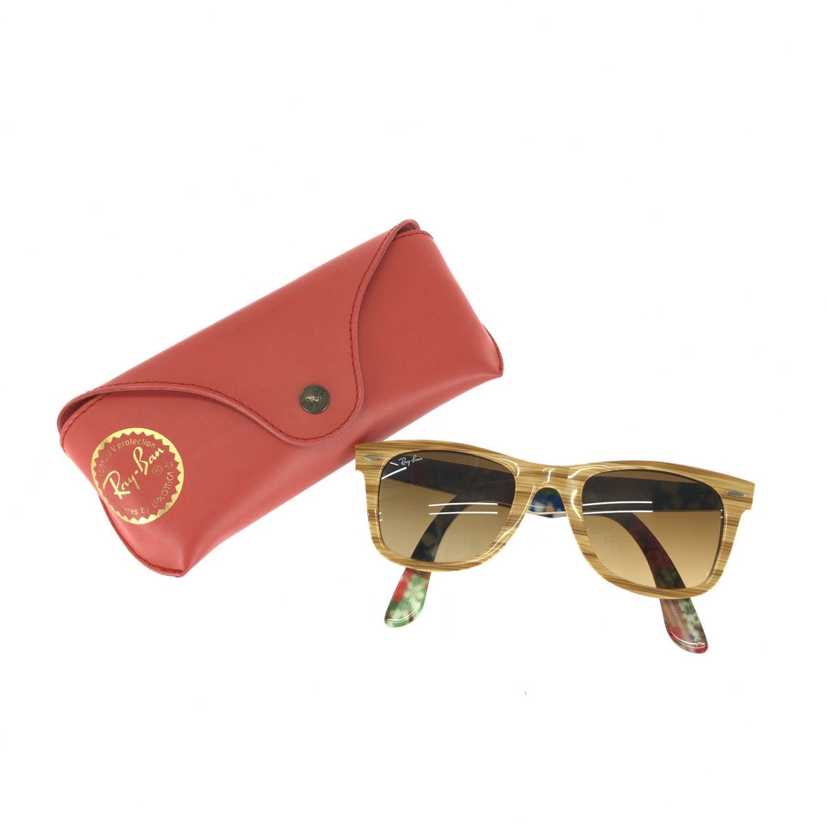 25402
Ray-Ban レイバン ウェイファーラー SPECIAL SERIES #11 マルチカラー ゴールド金具 プラスチック RB2140 1138/85 サングラス 男女兼用 ウェリントン レディース A16