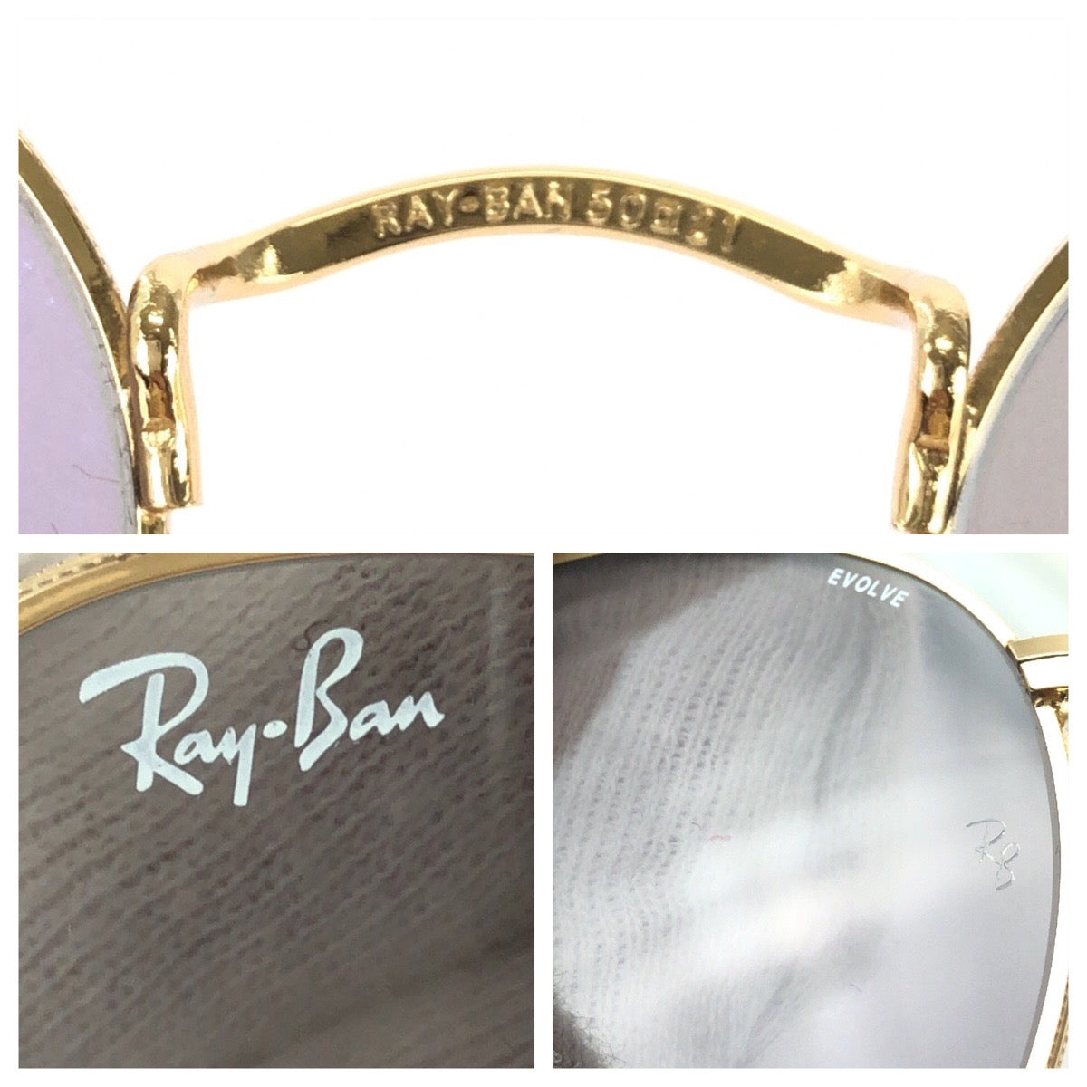 25404
Ray-Ban レイバン Round Metal ゴールド グレー プラスチック / 合金 RB3447 9064V8 サングラス 男女兼用 ラウンド レディース ABP15