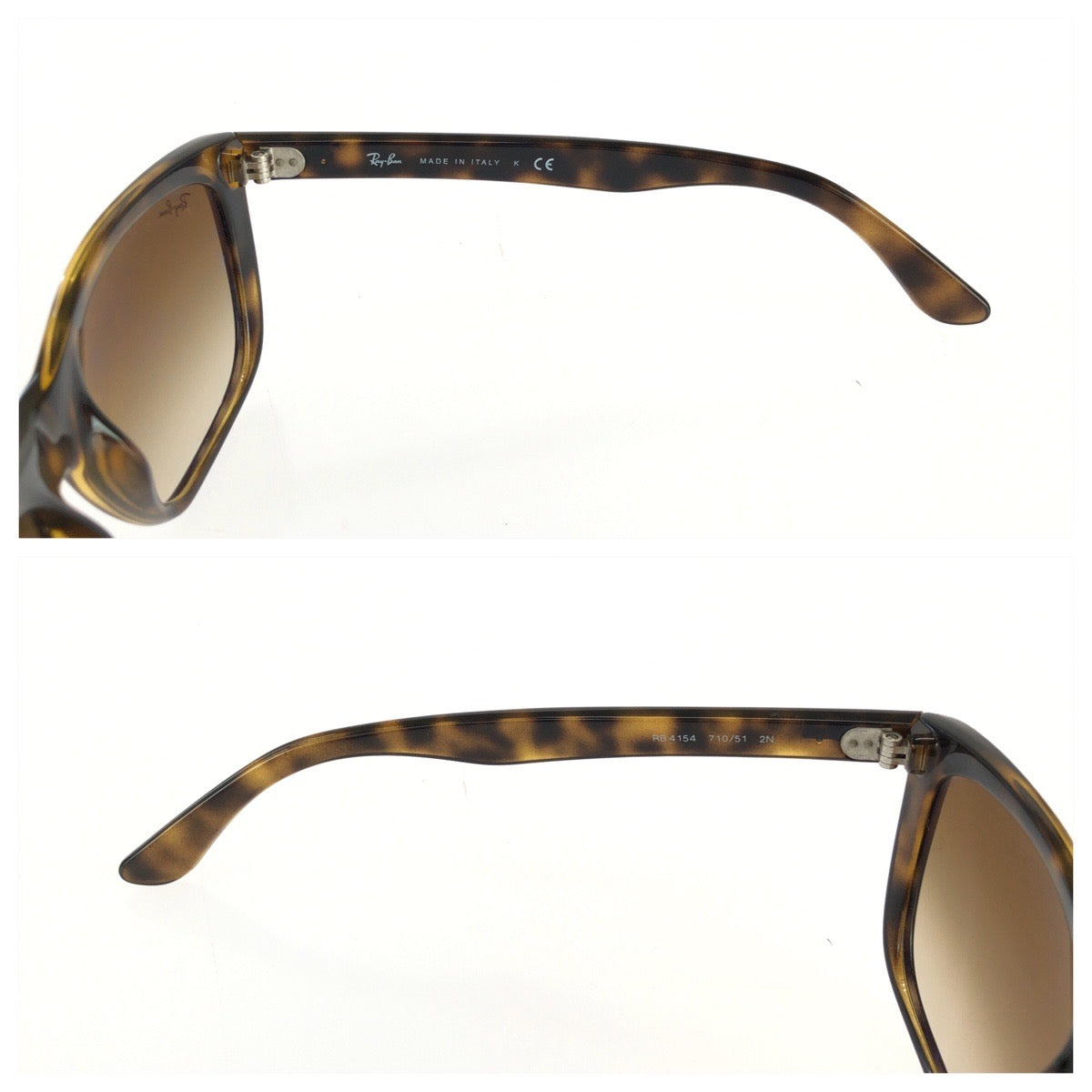 25405
Ray-Ban レイバン ハバナ ブラウン シルバー金具 プラスチック RB4154 サングラス 男女兼用 スクエア レディース ABP14
