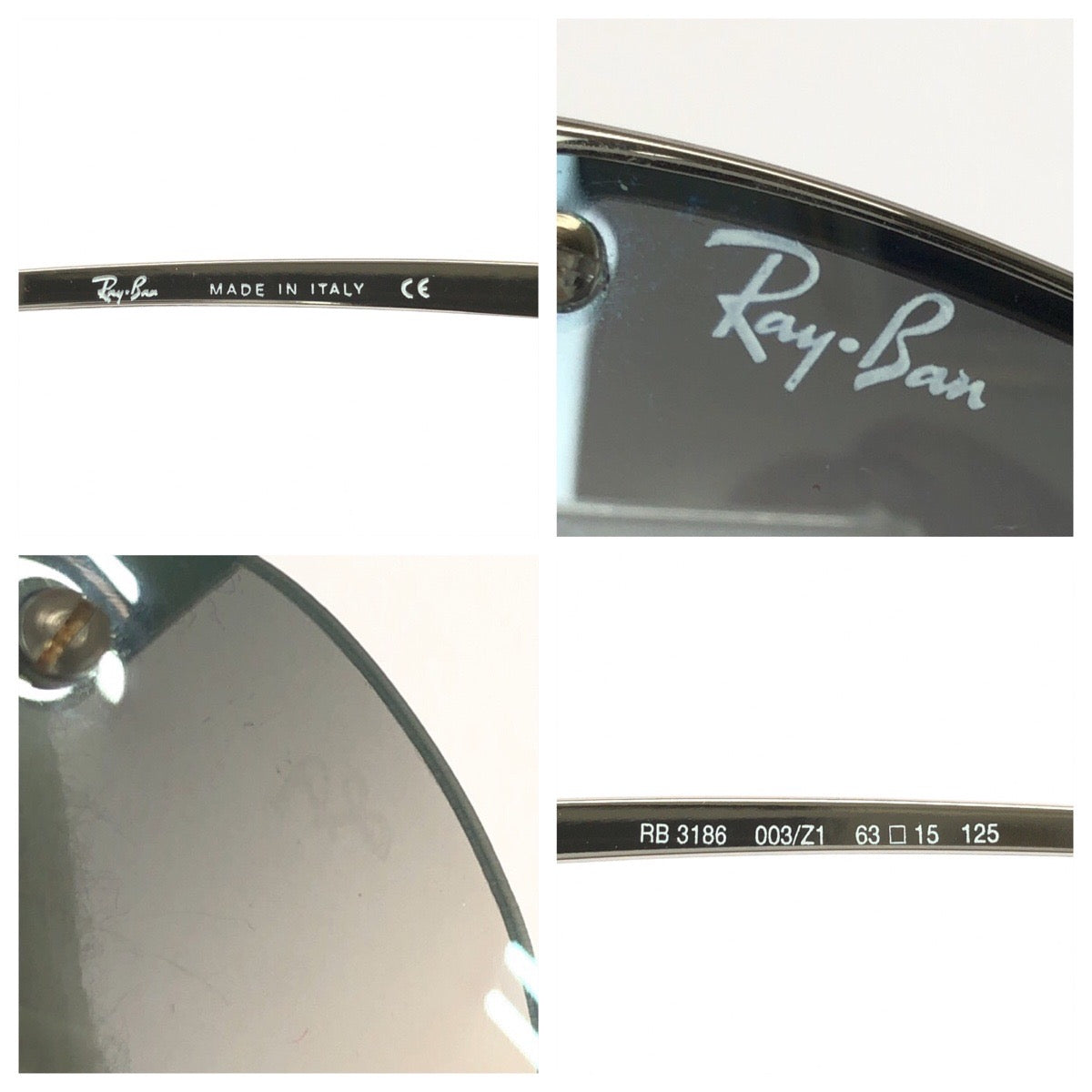 25406
Ray-Ban レイバン シルバー メタル RB3183 サングラス 男女兼用 スクエア メンズ AB10