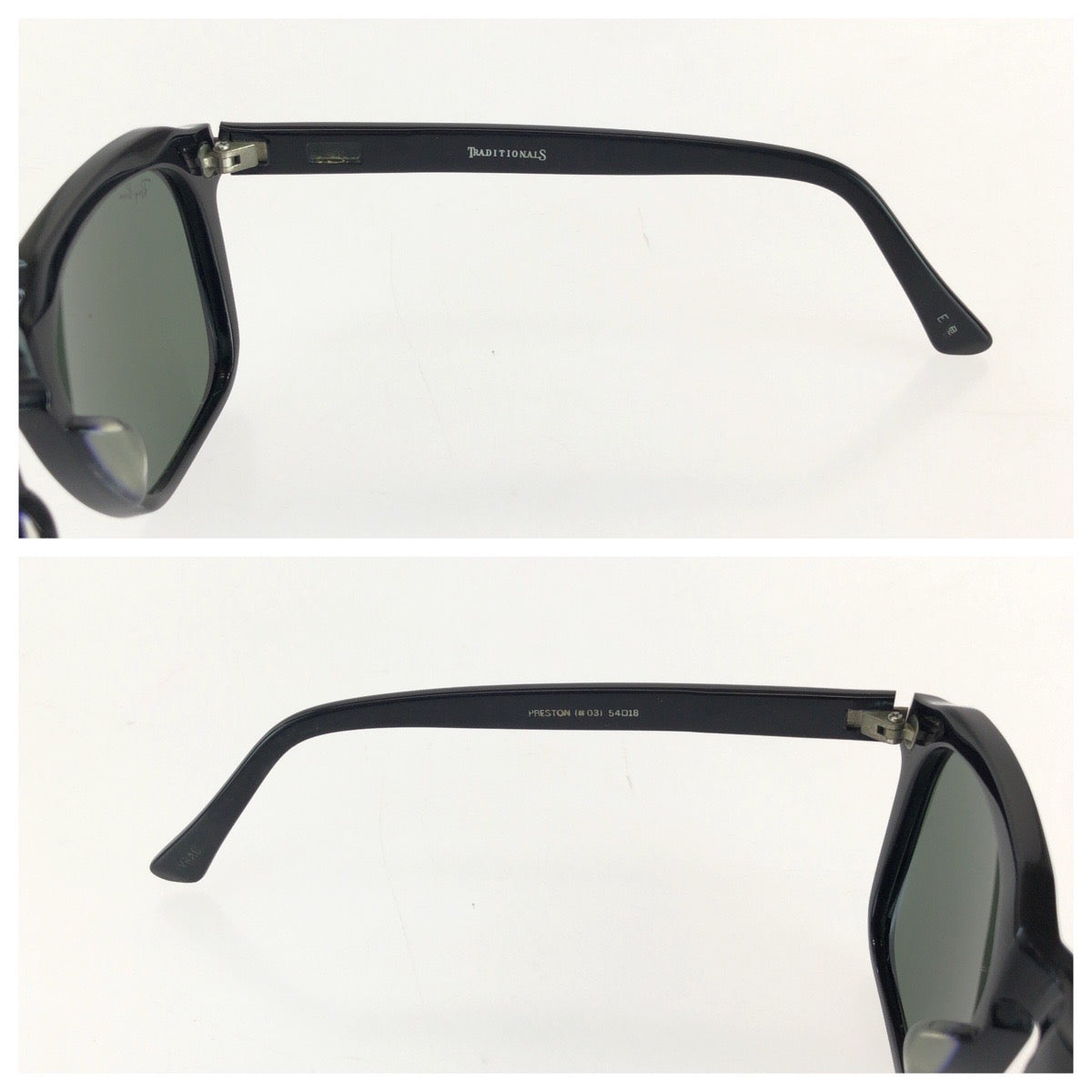 25407
Ray-Ban レイバン ヴィンテージ ボシュロム ブラック 黒 シルバー金具 プラスチック PRESTON サングラス 男女兼用 スクエア レディース AB14