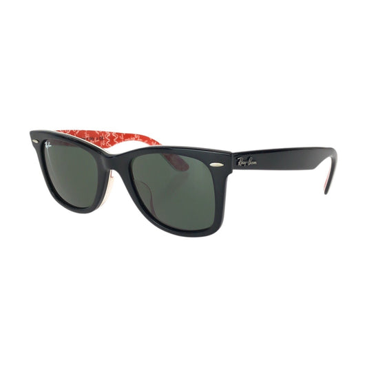 25408
Ray-Ban レイバン ウェイファーラー ブラック レッド シルバー金具 プラスチック RB2140F 1016 サングラス 男女兼用 ウェリントン レディース ABP15