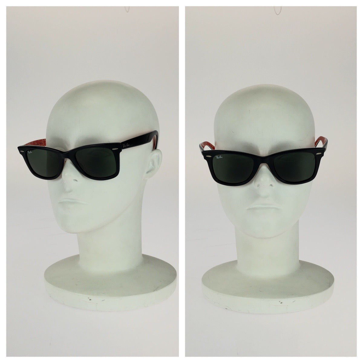 25408
Ray-Ban レイバン ウェイファーラー ブラック レッド シルバー金具 プラスチック RB2140F 1016 サングラス 男女兼用 ウェリントン レディース ABP15