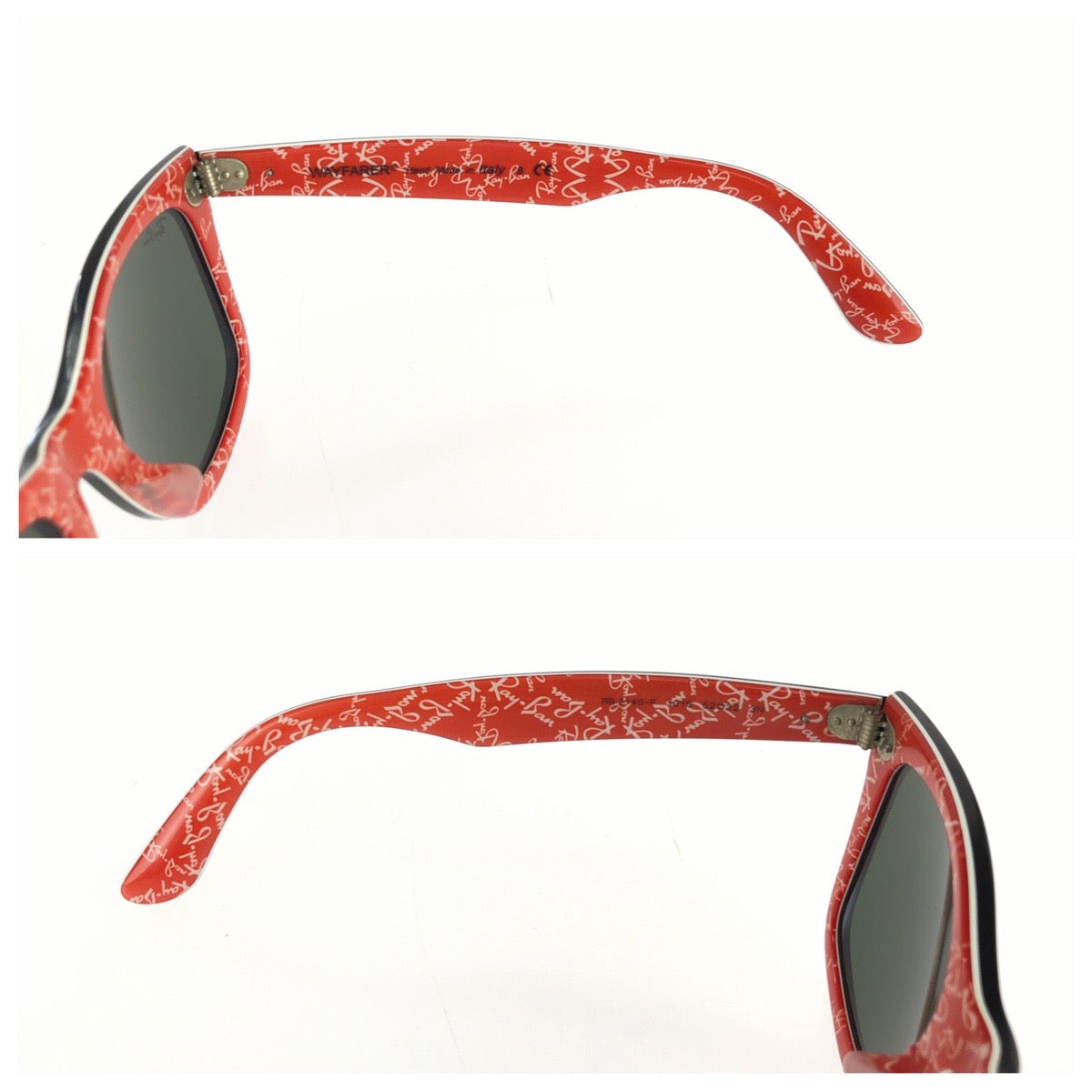 25408
Ray-Ban レイバン ウェイファーラー ブラック レッド シルバー金具 プラスチック RB2140F 1016 サングラス 男女兼用 ウェリントン レディース ABP15