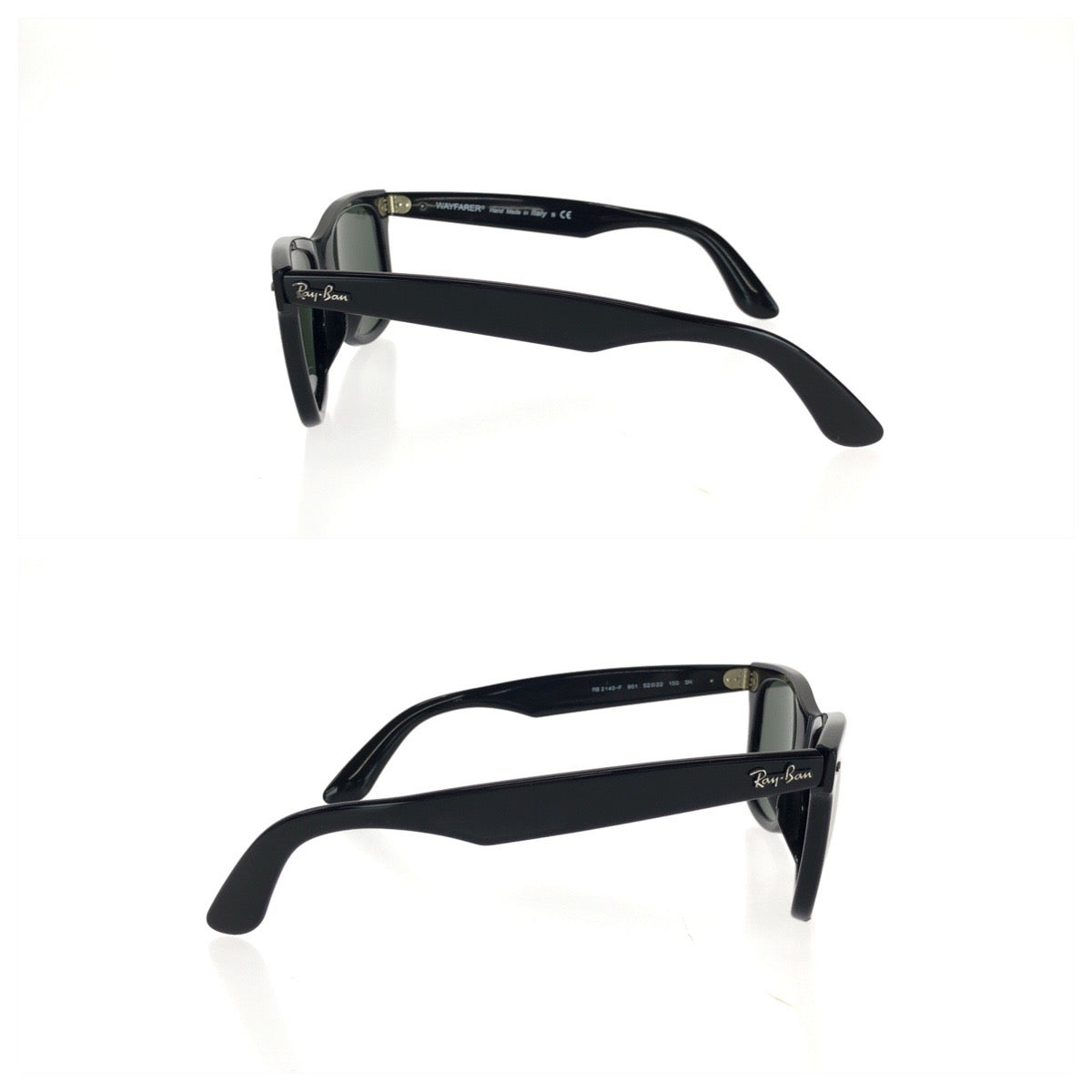 25409
Ray-Ban レイバン ORIGINAL WAYFARER ブラック グリーン シルバー金具 プラスチック / メタル RB2140 901 サングラス 男女兼用 ウェリントン レディース ABP14