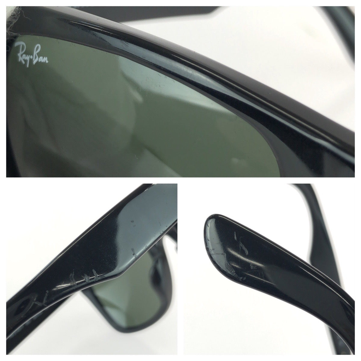 25409
Ray-Ban レイバン ORIGINAL WAYFARER ブラック グリーン シルバー金具 プラスチック / メタル RB2140 901 サングラス 男女兼用 ウェリントン レディース ABP14