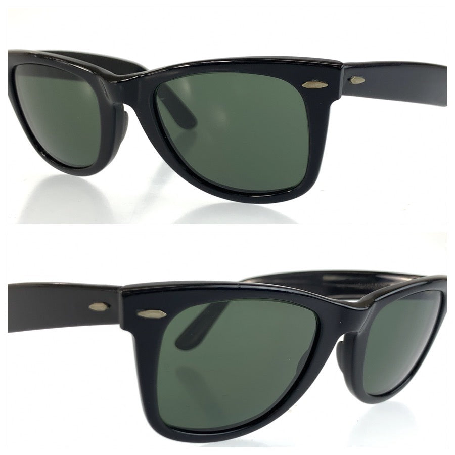 25411
Ray-Ban レイバン ヴィンテージ B&L ウェイファーラー ブラック 黒 プラスチック 5022 サングラス ウェリントン メンズ ABP21