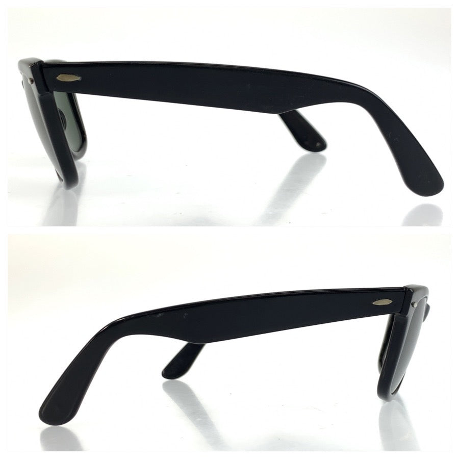 25411
Ray-Ban レイバン ヴィンテージ B&L ウェイファーラー ブラック 黒 プラスチック 5022 サングラス ウェリントン メンズ ABP21