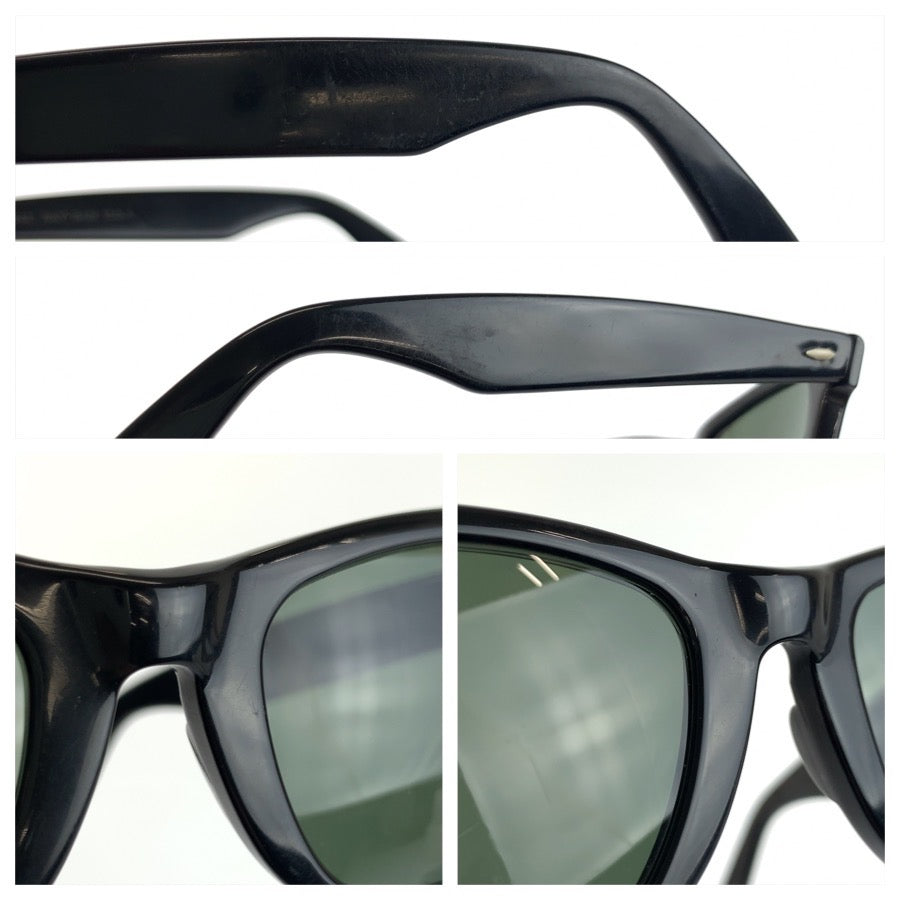 25411
Ray-Ban レイバン ヴィンテージ B&L ウェイファーラー ブラック 黒 プラスチック 5022 サングラス ウェリントン メンズ ABP21