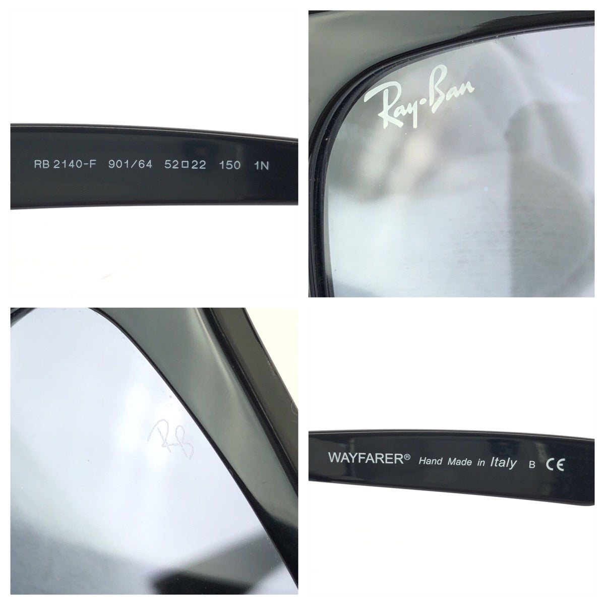 25413
Ray-Ban レイバン ORIGINAL WAYFARER CLASSIC ブラック ブルー シルバー金具 プラスチック RB2140F 901/64 サングラス 男女兼用 ウェリントン レディース ABP16