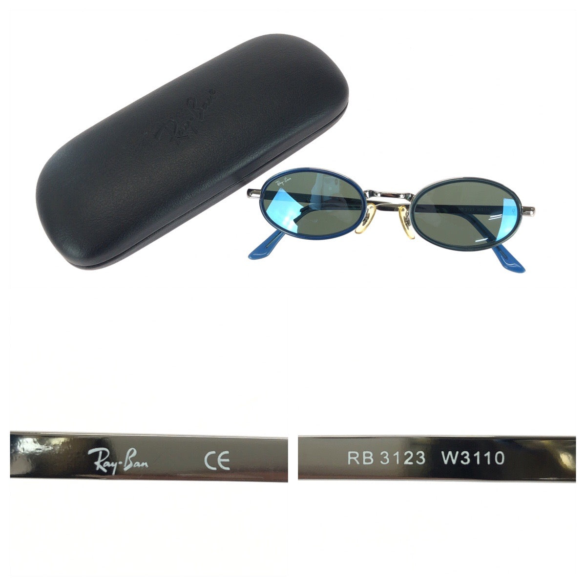 25414
Ray-Ban レイバン ブルー シルバー金具 プラスチック / メタル RB3123 W3110 サングラス 男女兼用 オーバル レディース ABP21