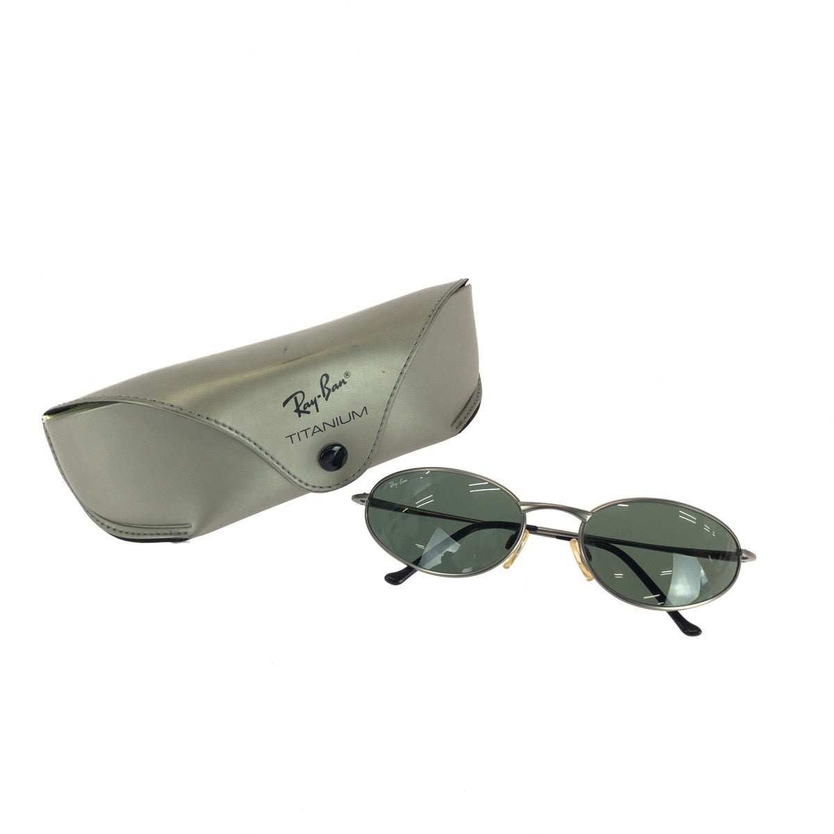 25416
Ray-Ban レイバン TITANIO シルバー ガンメタ グリーン チタン RB8012 W3118 サングラス 男女兼用 オーバル レディース ABP21