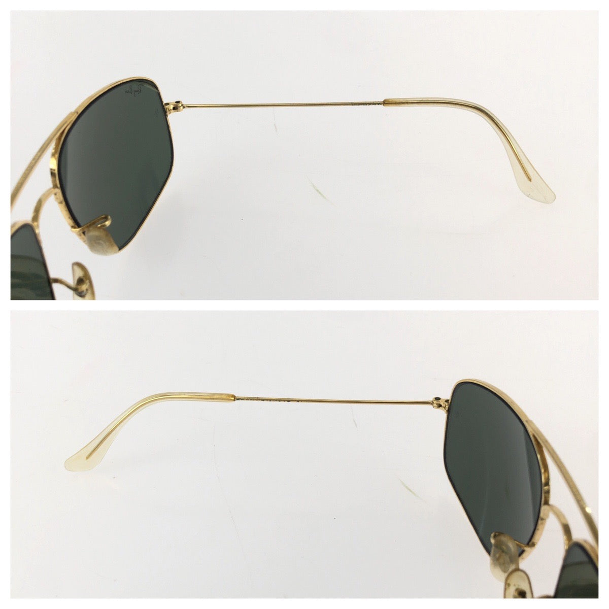 25417
Ray-Ban レイバン ヴィンテージ ボシュロム エクスプローラー グリーン ゴールド金具 メタル B&L 58□17 サングラス 男女兼用 スクエア レディース AB16