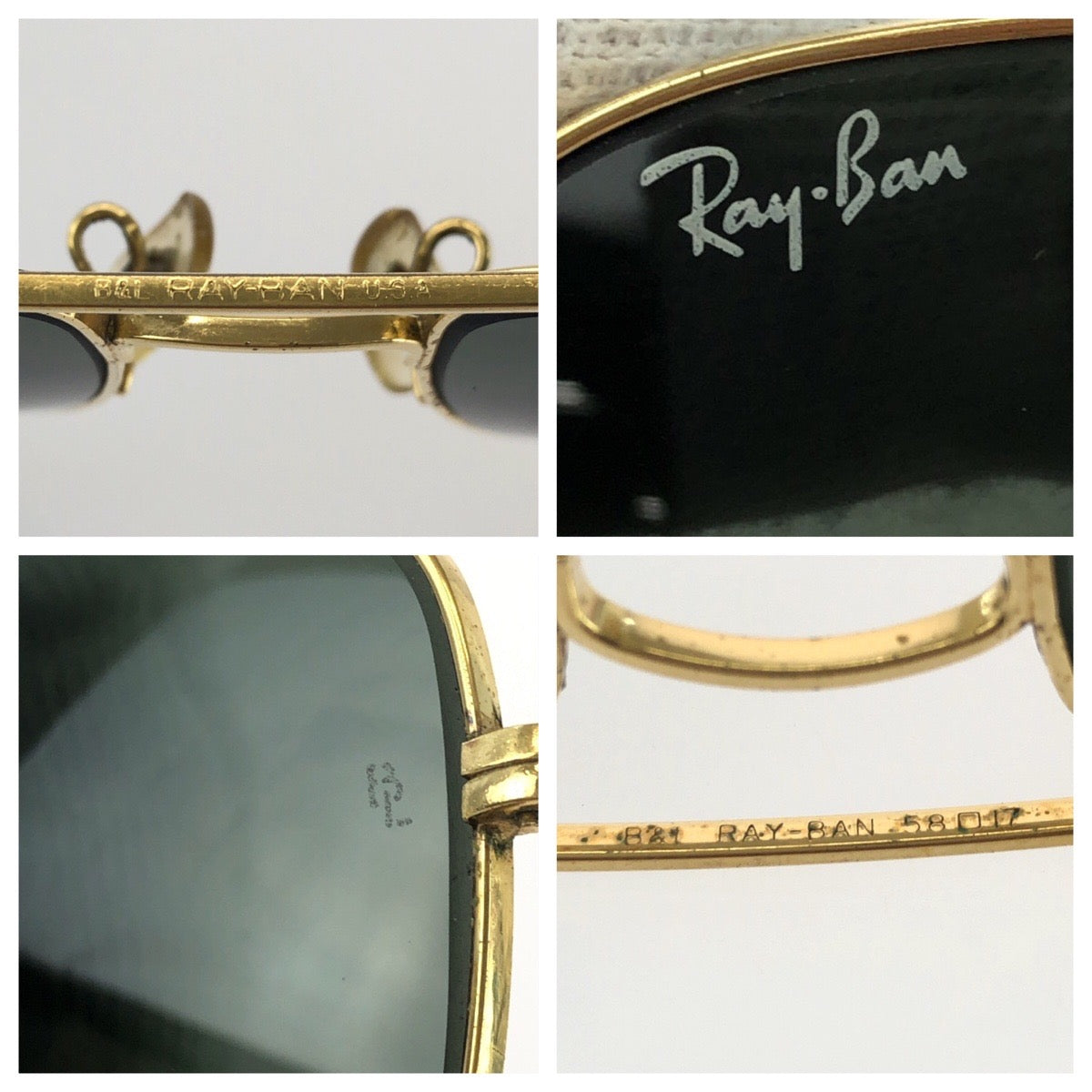 25417
Ray-Ban レイバン ヴィンテージ ボシュロム エクスプローラー グリーン ゴールド金具 メタル B&L 58□17 サングラス 男女兼用 スクエア レディース AB16