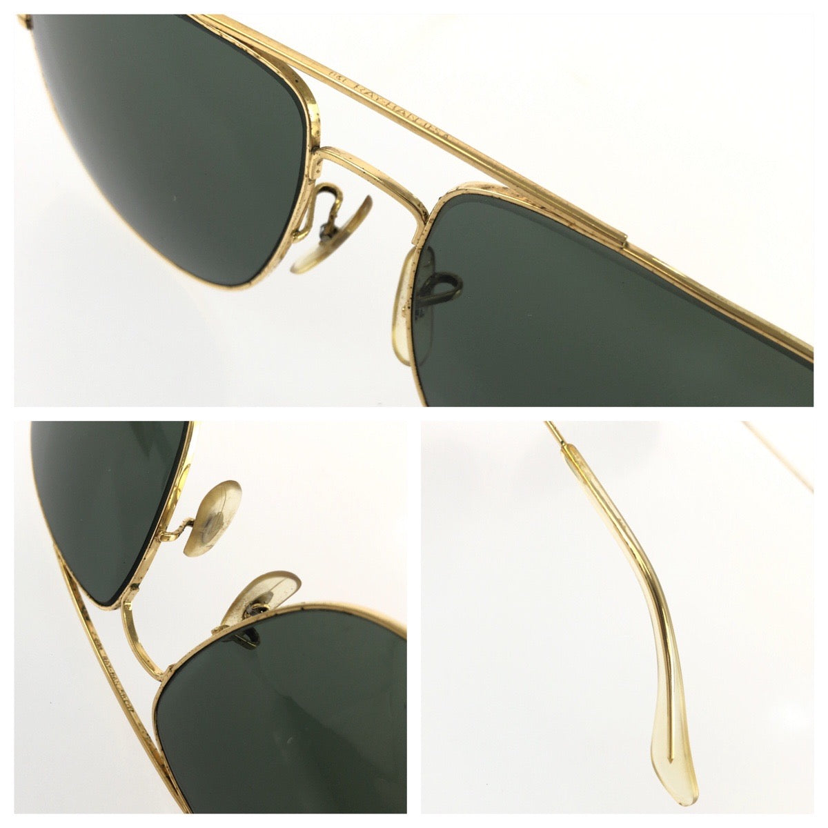 25417
Ray-Ban レイバン ヴィンテージ ボシュロム エクスプローラー グリーン ゴールド金具 メタル B&L 58□17 サングラス 男女兼用 スクエア レディース AB16