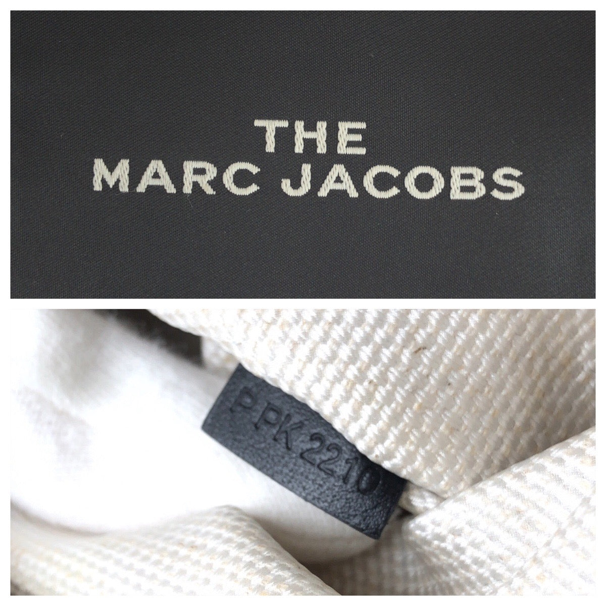 25422
MARC JACOBS マークジェイコブス THE TOTE BAG 2way ホワイト ブラック シルバー金具 キャンバス / レザー トートバッグ ショルダーバッグ レディース AB9