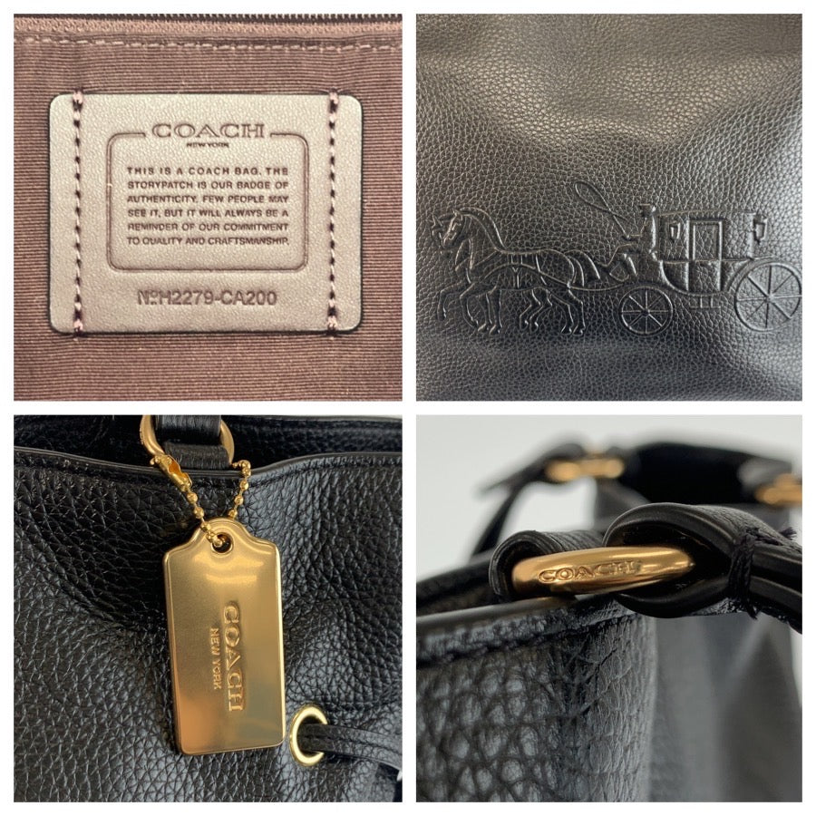 25423
COACH コーチ アンディ ブラック 黒 ゴールド金具 レザー H2279-CA200 トートバッグ ショルダーバッグ レディース A20