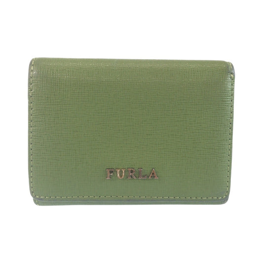 25428
Furla フルラ グリーン ゴールド金具 レザー 折り財布 コンパクトウォレット レディース AB1