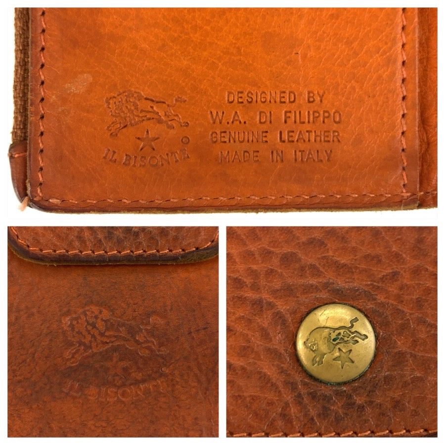 25431
IL BISONTE イルビゾンテ ブラウン レザー 長財布 ロングウォレット メンズ AB1