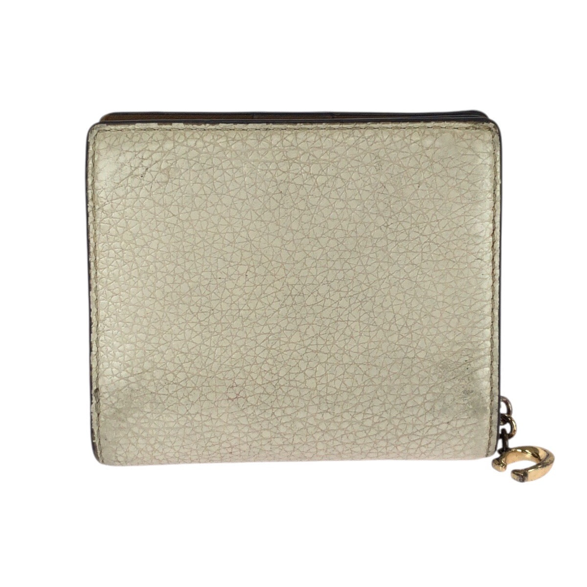 25436
COACH コーチ オフホワイト ゴールド金具 レザー 折財布 コンパクトウォレット レディース AB1