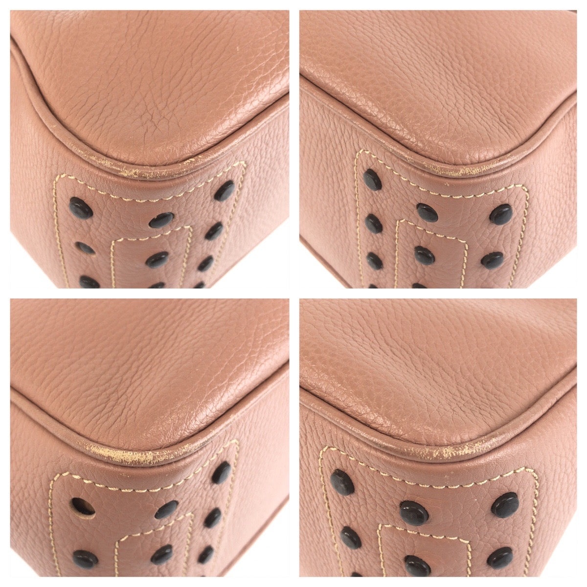 25441
TOD’S トッズ ピンク ダスティーピンク シルバー金具 レザー ハンドバッグ ショルダーバッグ レディース AB14