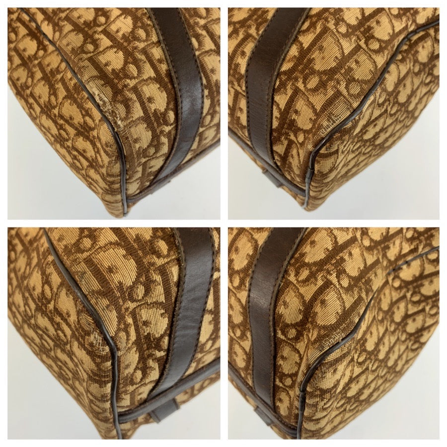 25443
Christian Dior クリスチャンディオール ヴィンテージ トロッター ブラウン ベージュ シルバー金具 キャンバス / レザー ハンドバッグ ボストンバッグ レディース AB28