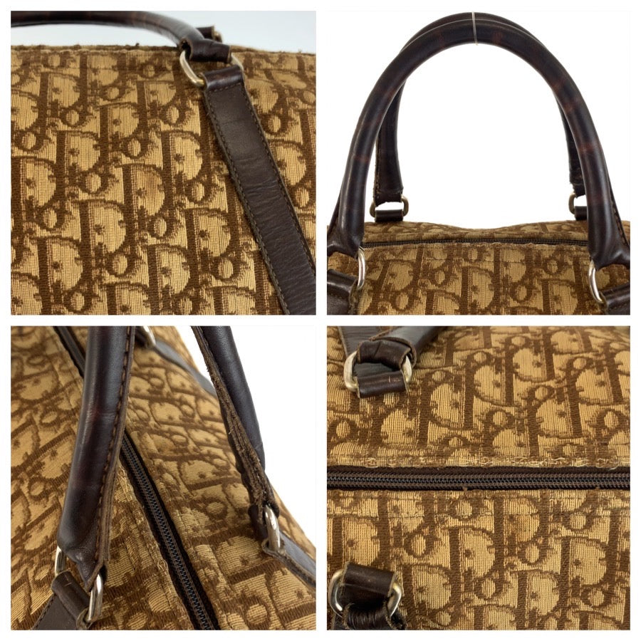 25443
Christian Dior クリスチャンディオール ヴィンテージ トロッター ブラウン ベージュ シルバー金具 キャンバス / レザー ハンドバッグ ボストンバッグ レディース AB28