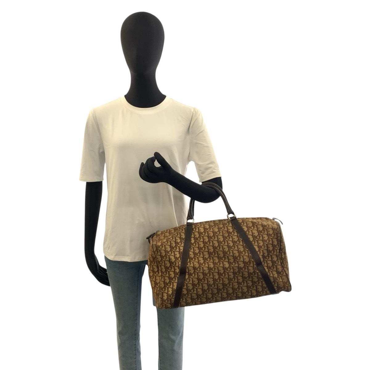 25443
Christian Dior クリスチャンディオール ヴィンテージ トロッター ブラウン ベージュ シルバー金具 キャンバス / レザー ハンドバッグ ボストンバッグ レディース AB28