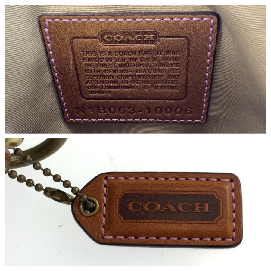 25445
COACH コーチ パッチワーク ベージュ ブラウン キャンバス / レザー B063-10006 ショルダーバッグ ポシェット レディース AB8