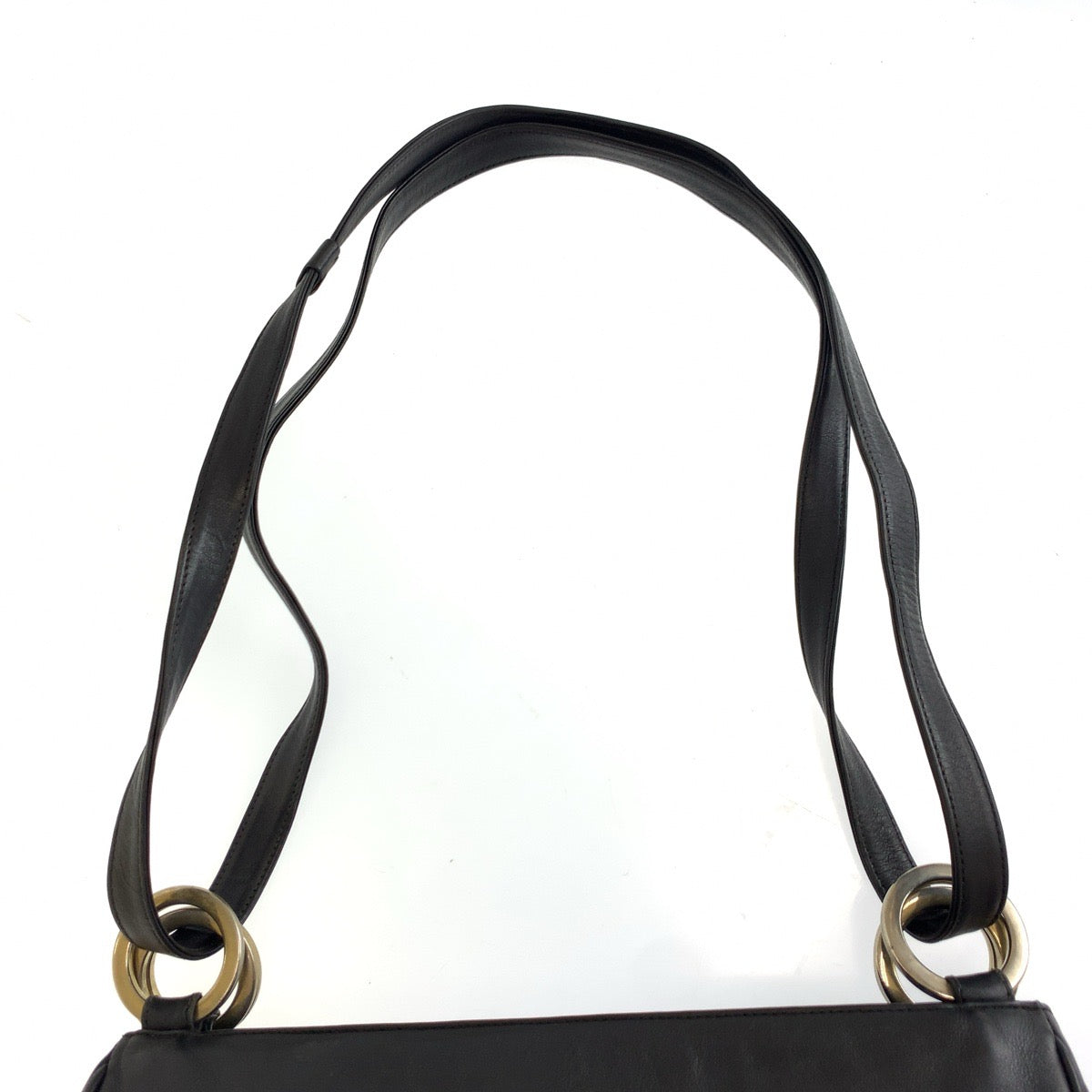 25446
Paloma Picasso パロマピカソ ブラック 黒 ゴールド金具 レザー ショルダーバッグ トートバッグ レディース AB8