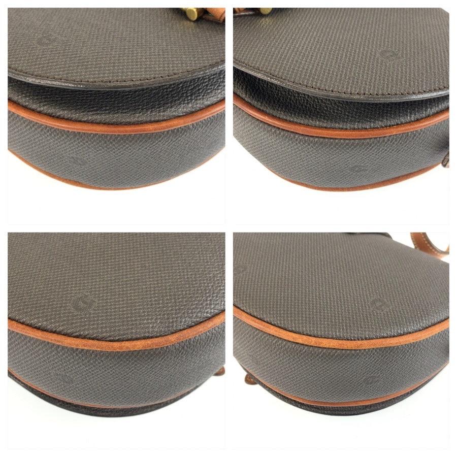 25450
AIGNER アイグナー ブラック ブラウン ゴールド金具 PVC ショルダーバッグ ポシェット レディース ABP2