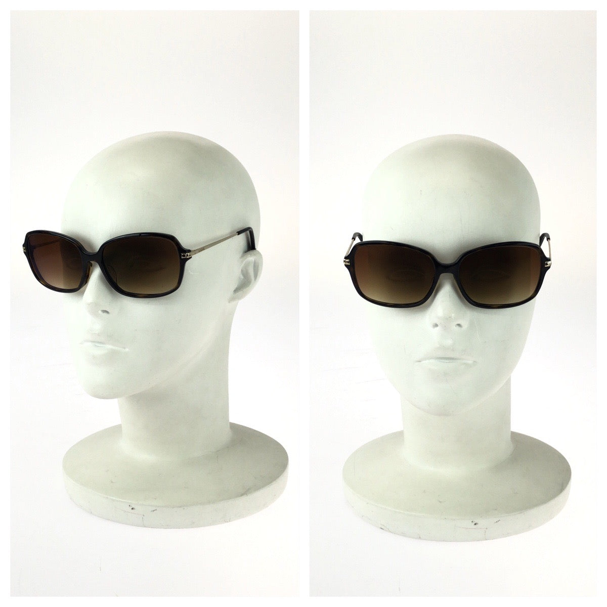 25452
LOEWE ロエベ ダークハバナ ブラウン ゴールド金具 プラスチック / メッキ SLW903G サングラス フレームのみ バタフライ レディース ABP14