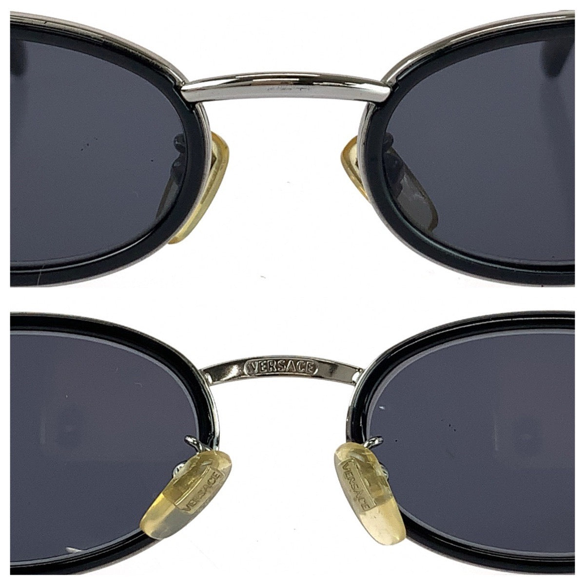 25453
LOEWE ロエベ ヴィンテージ メデューサ ブラック 黒 シルバー金具 プラスチック / メタル MOD X28 サングラス 男女兼用 オーバル レディース ABP21