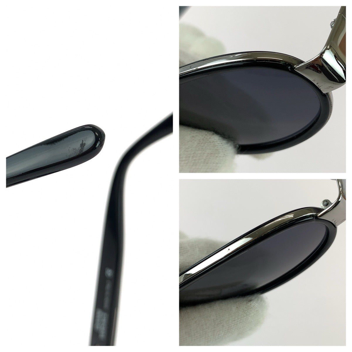 25453
LOEWE ロエベ ヴィンテージ メデューサ ブラック 黒 シルバー金具 プラスチック / メタル MOD X28 サングラス 男女兼用 オーバル レディース ABP21