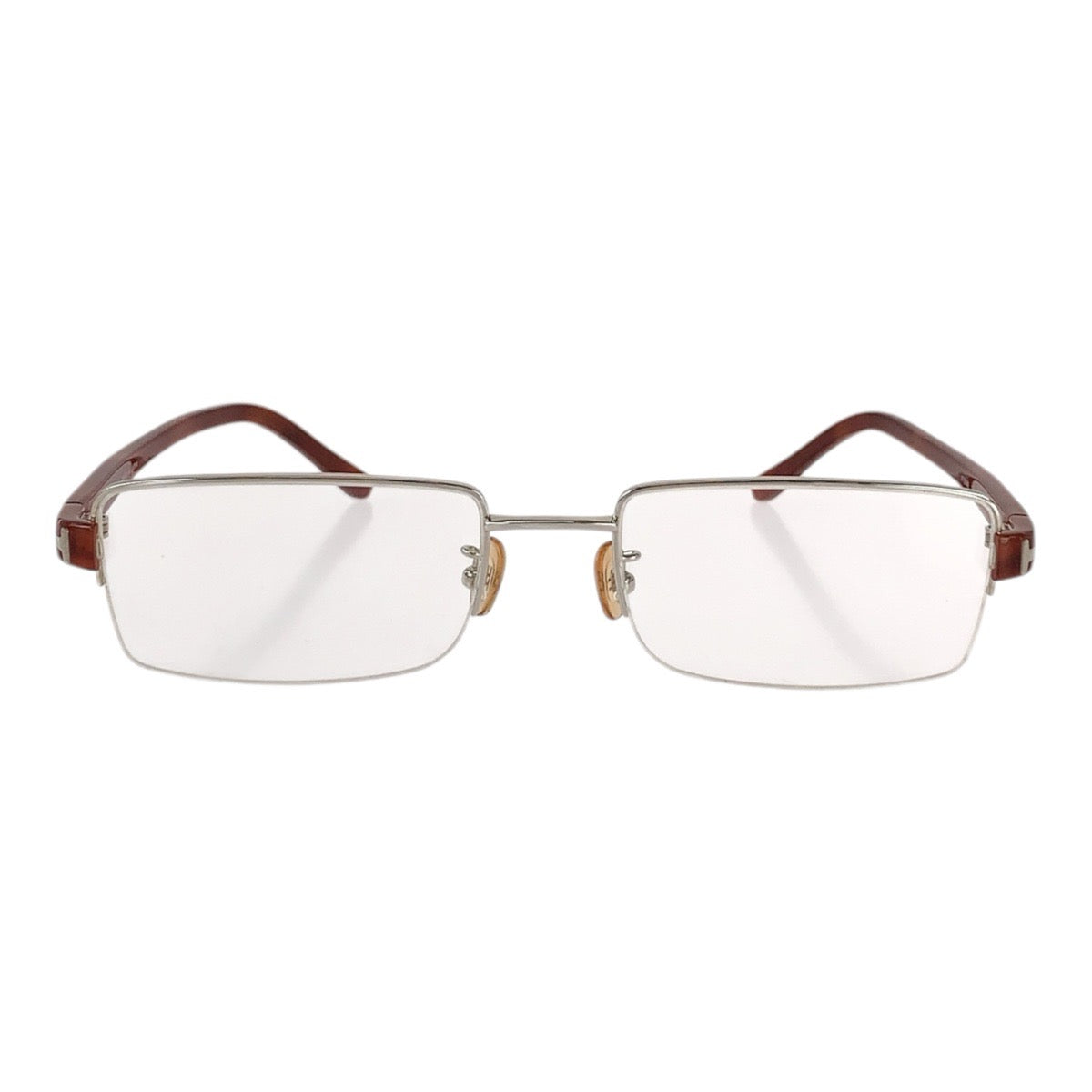 25454
TOM FORD トムフォード ブラウン シルバー金具 プラスチック / メタル FT5066 メガネ 伊達メガネ 男女兼用 レディース ABP14