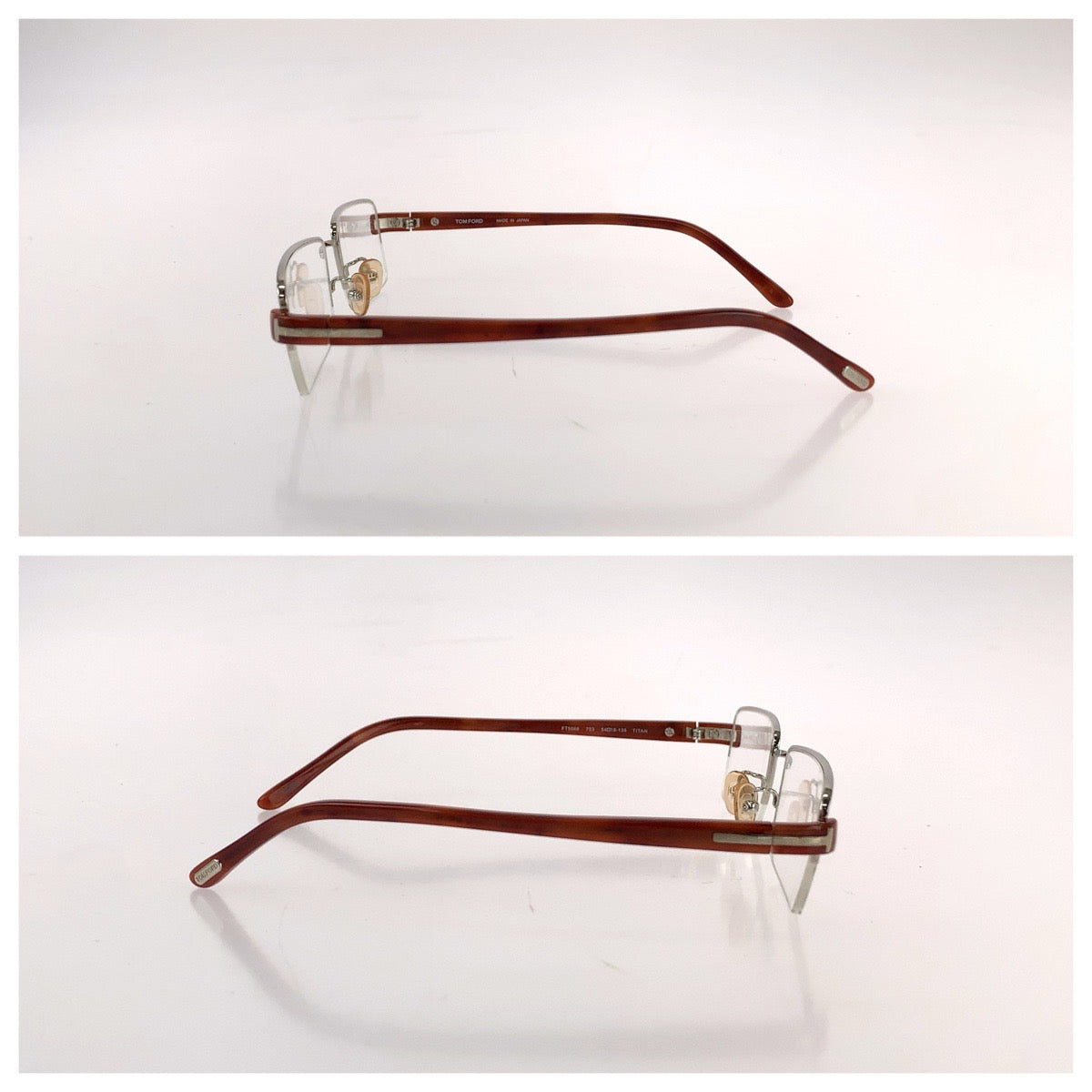 25454
TOM FORD トムフォード ブラウン シルバー金具 プラスチック / メタル FT5066 メガネ 伊達メガネ 男女兼用 レディース ABP14