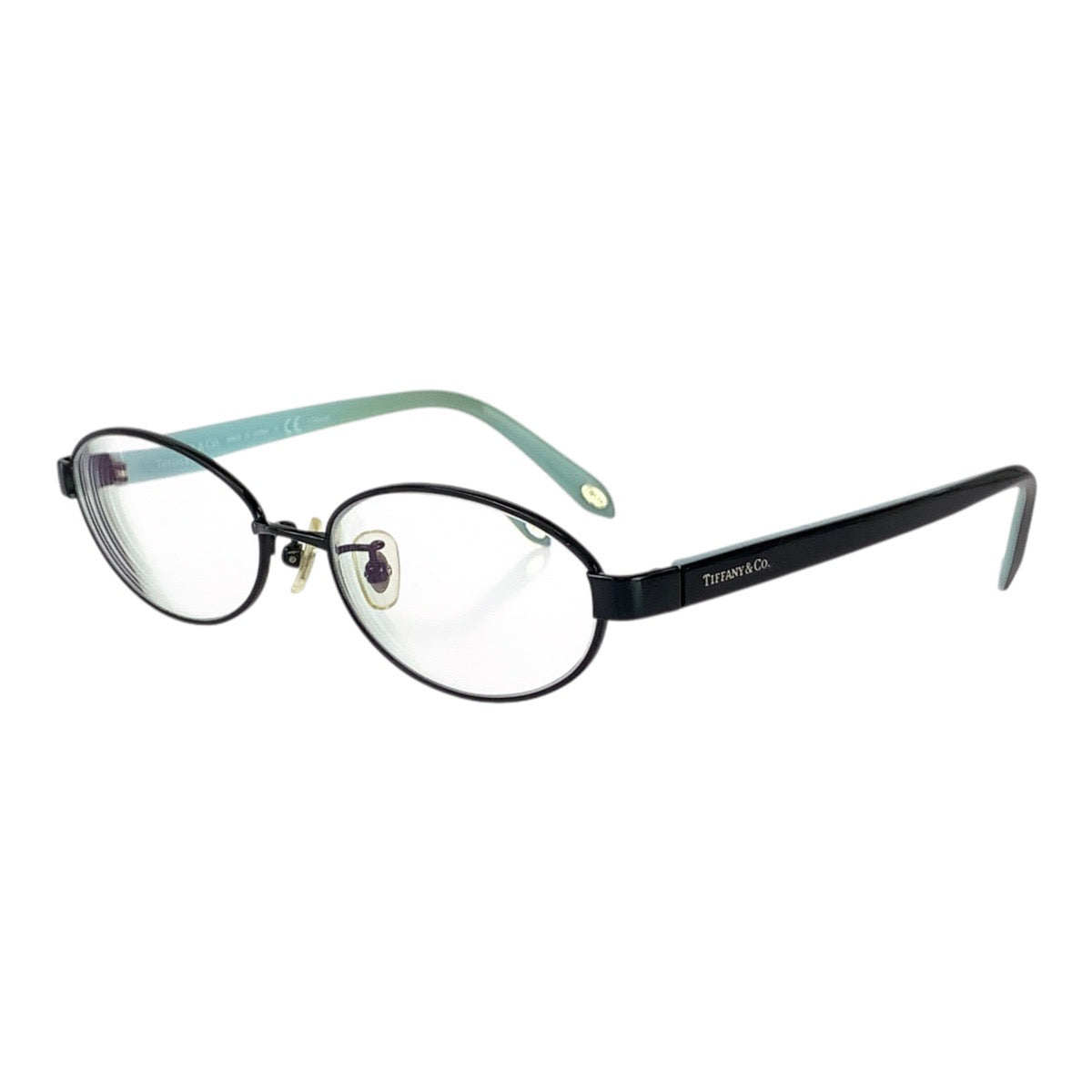 25457
TIFFANY&Co. ティファニー ブラック ライトブルー シルバー金具 プラスチック / チタン TF1121TD 7004 メガネ メガネフレームのみ レディース ABP14