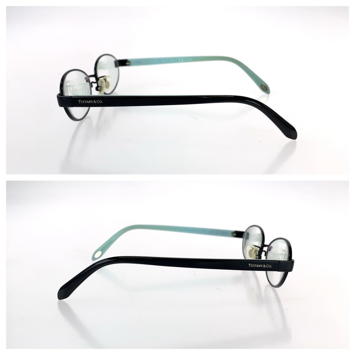 25457
TIFFANY&Co. ティファニー ブラック ライトブルー シルバー金具 プラスチック / チタン TF1121TD 7004 メガネ メガネフレームのみ レディース ABP14