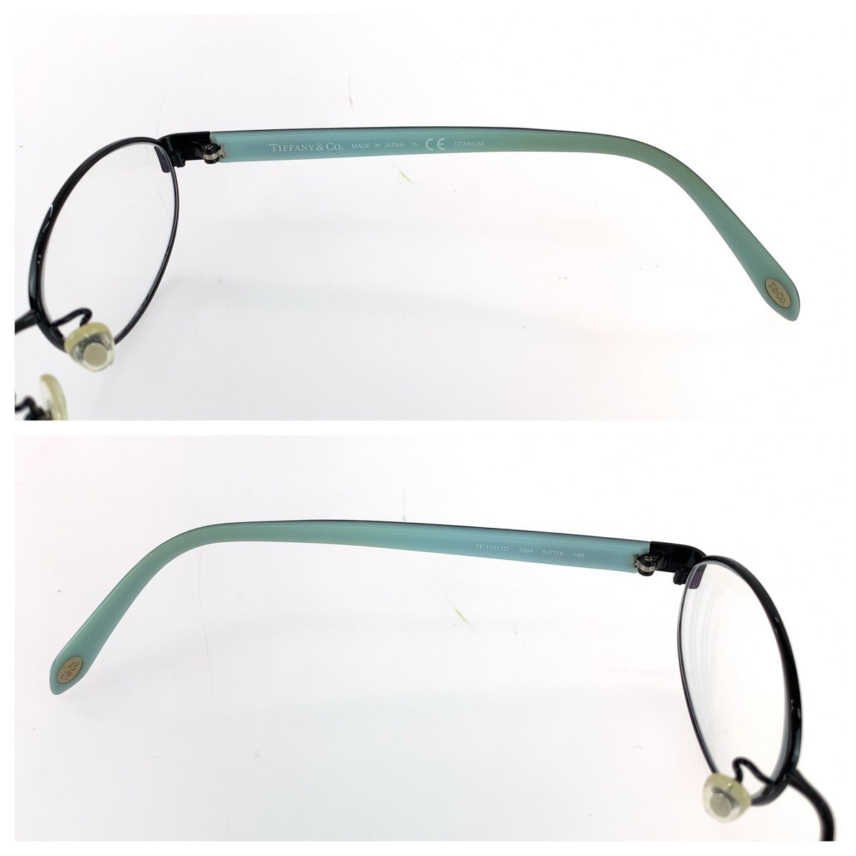 25457
TIFFANY&Co. ティファニー ブラック ライトブルー シルバー金具 プラスチック / チタン TF1121TD 7004 メガネ メガネフレームのみ レディース ABP14