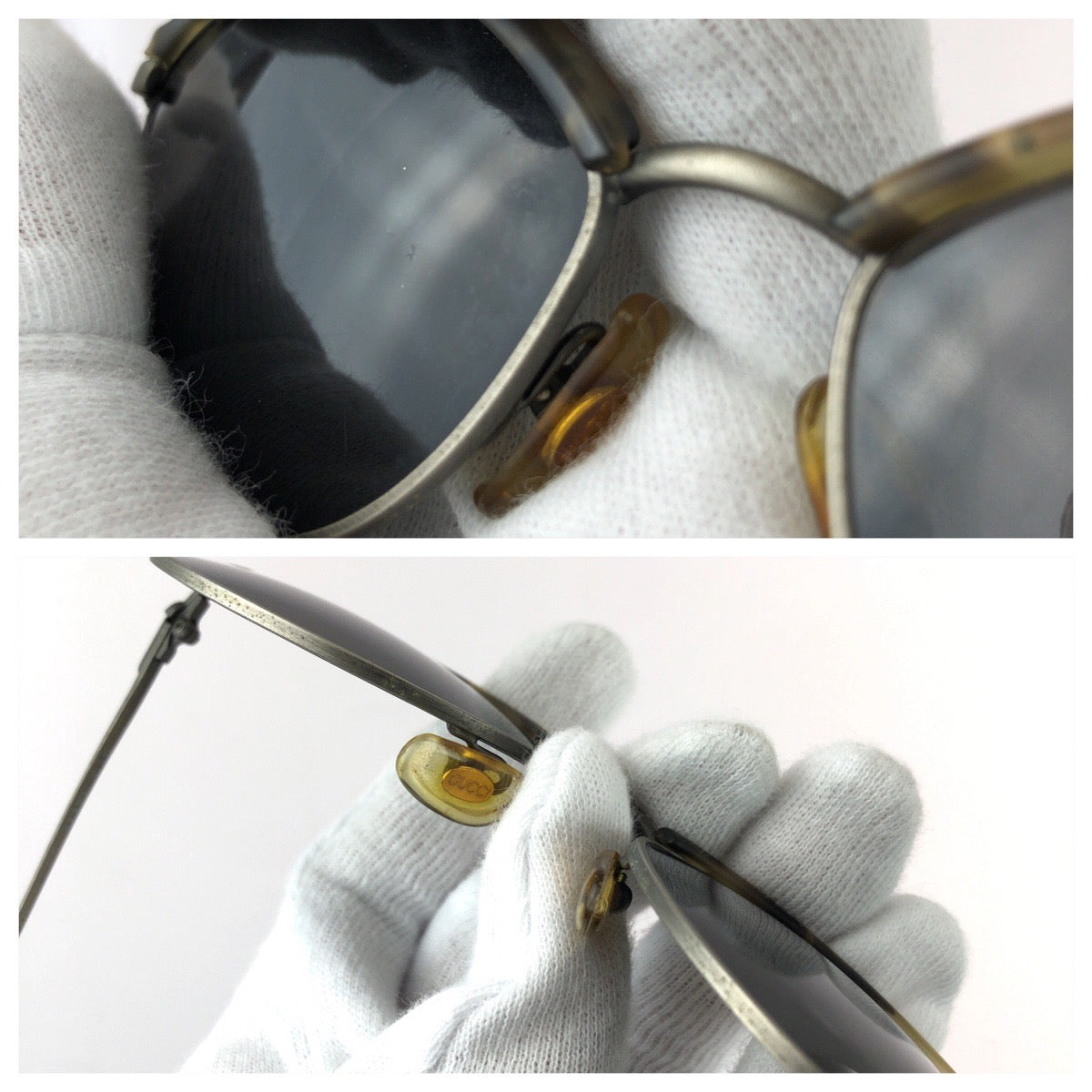 25458
GUCCI グッチ ヴィンテージ ハバナ カーキ アンティークゴールド プラスチック / メタル GG 2356/S サングラス 男女兼用 ラウンド レディース AB21