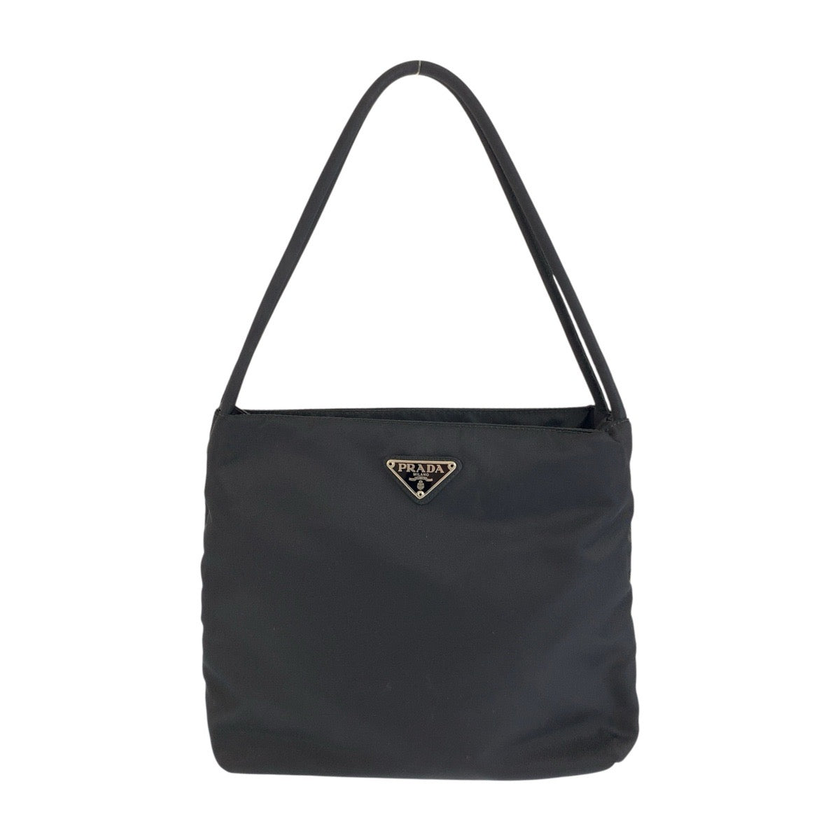 25463
PRADA プラダ テスート 三角ロゴプレート ブラック 黒 シルバー金具 ナイロン トートバッグ ショルダーバッグ レディース ABP30