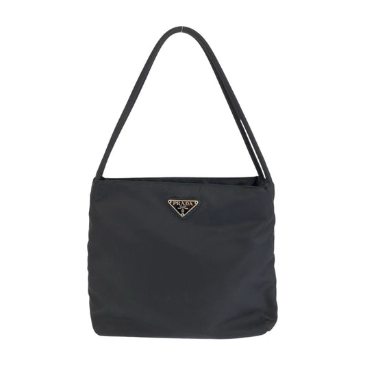 25463
PRADA プラダ テスート 三角ロゴプレート ブラック 黒 シルバー金具 ナイロン トートバッグ ショルダーバッグ レディース ABP30