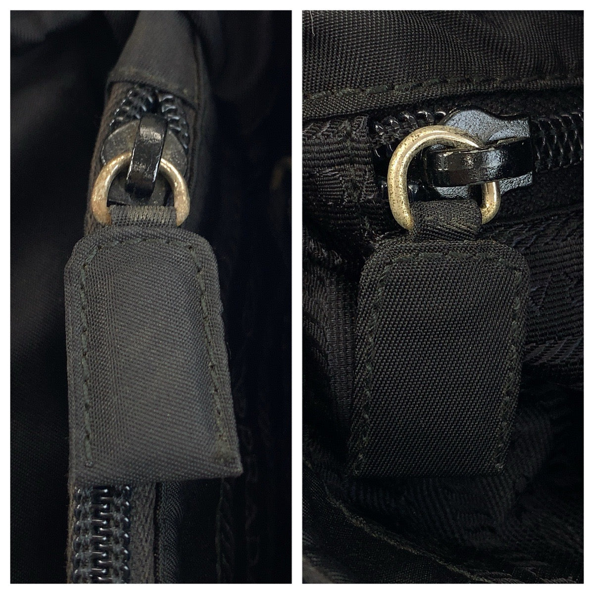 25463
PRADA プラダ テスート 三角ロゴプレート ブラック 黒 シルバー金具 ナイロン トートバッグ ショルダーバッグ レディース ABP30