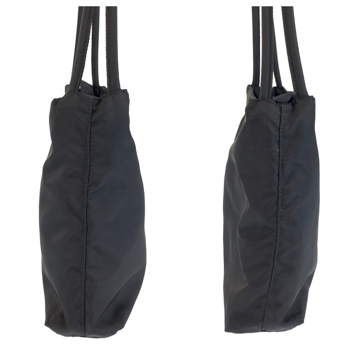 25463
PRADA プラダ テスート 三角ロゴプレート ブラック 黒 シルバー金具 ナイロン トートバッグ ショルダーバッグ レディース ABP30