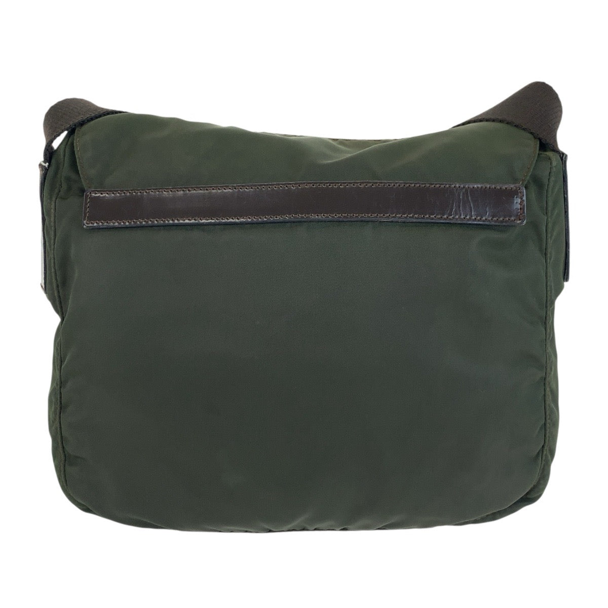 25469
PRADA プラダ テスート 三角ロゴプレート カーキ シルバー金具 ナイロン ショルダーバッグ ポシェット レディース AB16